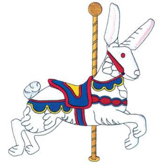 Picture of Carousel Rabbit Machine Embroidery Design