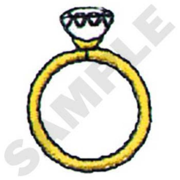 Picture of Diamond Ring Machine Embroidery Design