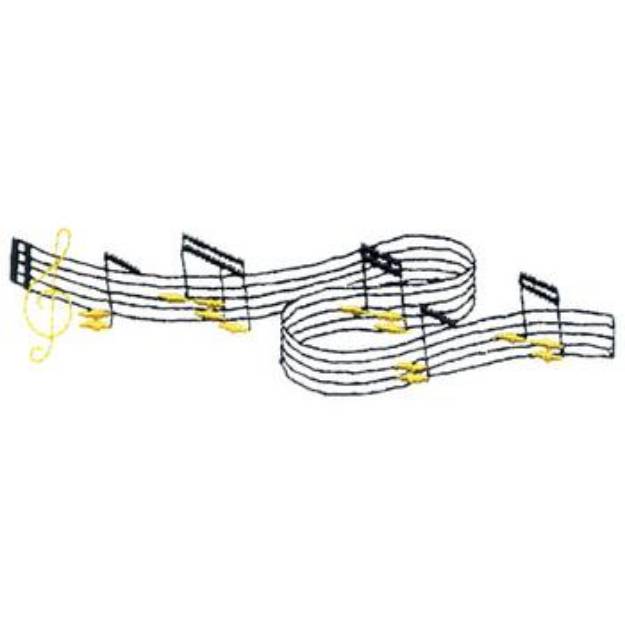 Picture of Musical Notes Machine Embroidery Design