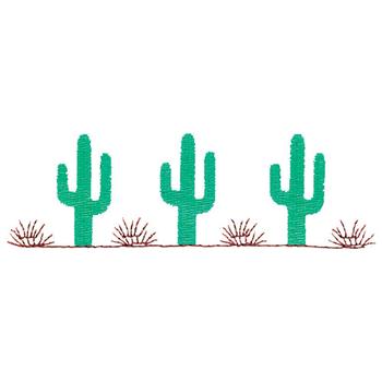 Cactus And Brush Machine Embroidery Design