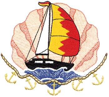 Nautical Logo Machine Embroidery Design