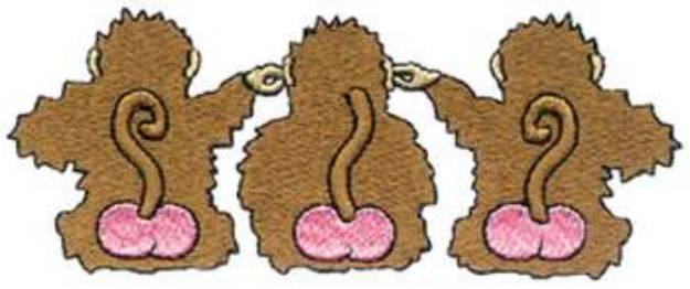 Picture of Backside Monkeys Machine Embroidery Design