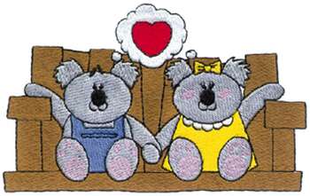 Koala Bear Love Machine Embroidery Design