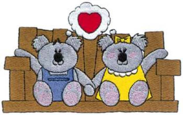 Picture of Koala Bear Love Machine Embroidery Design