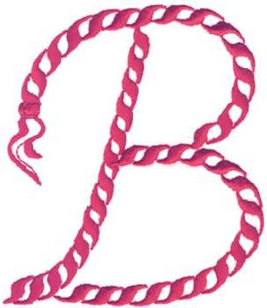 Picture of B Rope Alphabet Machine Embroidery Design