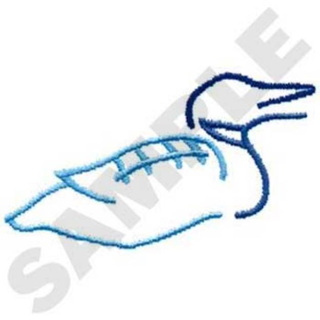Picture of Loon Outline Machine Embroidery Design
