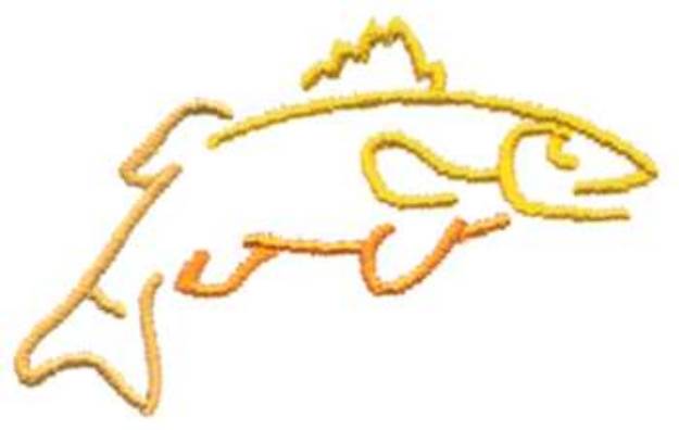 Picture of Walleye Outline Machine Embroidery Design
