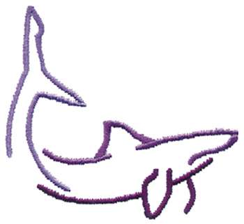 Shark Outline Machine Embroidery Design