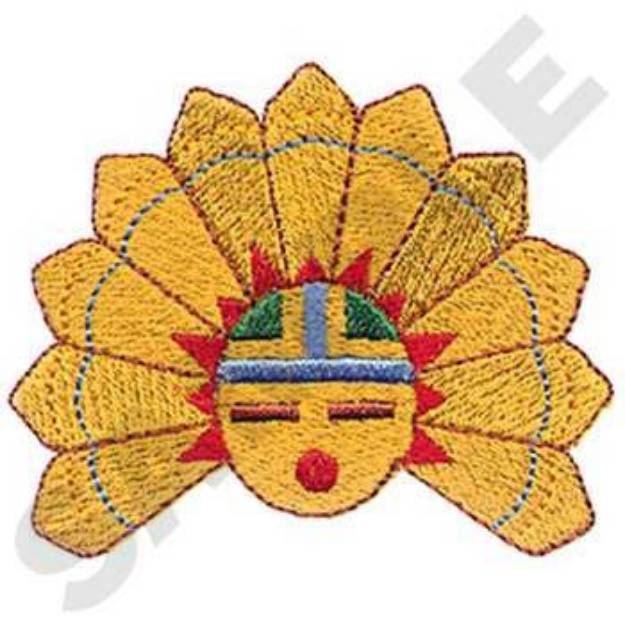 Picture of Kachina Face Machine Embroidery Design