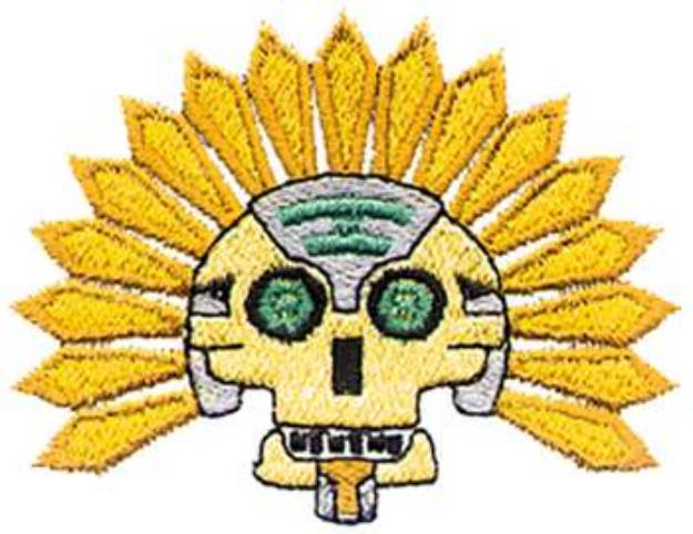 Picture of Aztec Skull Machine Embroidery Design