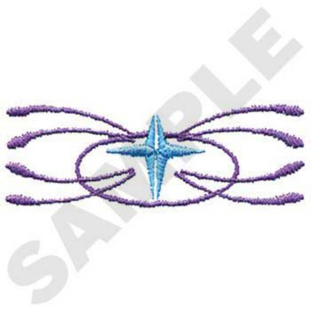 Picture of Star Scroll Machine Embroidery Design