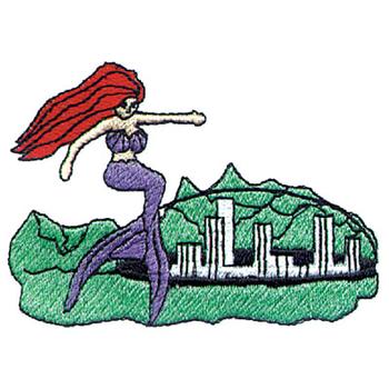Mermaid City Machine Embroidery Design
