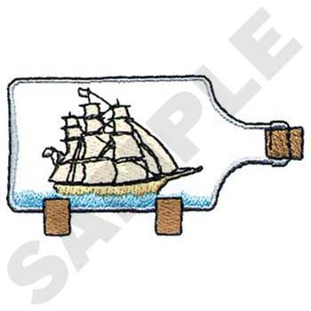 Ship In Bottle Machine Embroidery Design