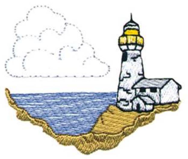 Picture of Lighthouse Scene Machine Embroidery Design