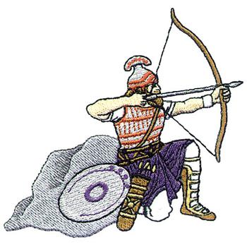 Roman Archer Machine Embroidery Design