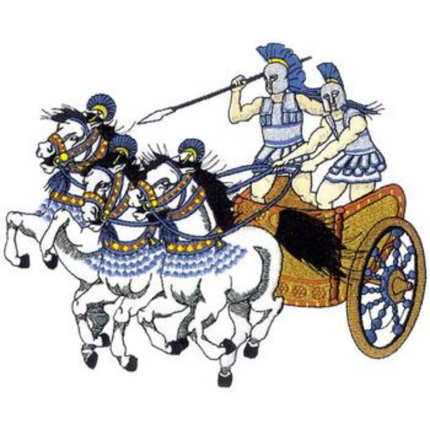 Picture of Chariot Scene Machine Embroidery Design