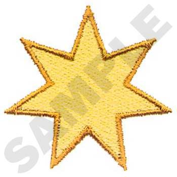 7 Point Star Machine Embroidery Design