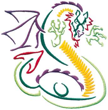 Large Dragon Machine Embroidery Design