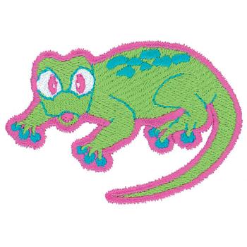 Cartoon Lizard Machine Embroidery Design