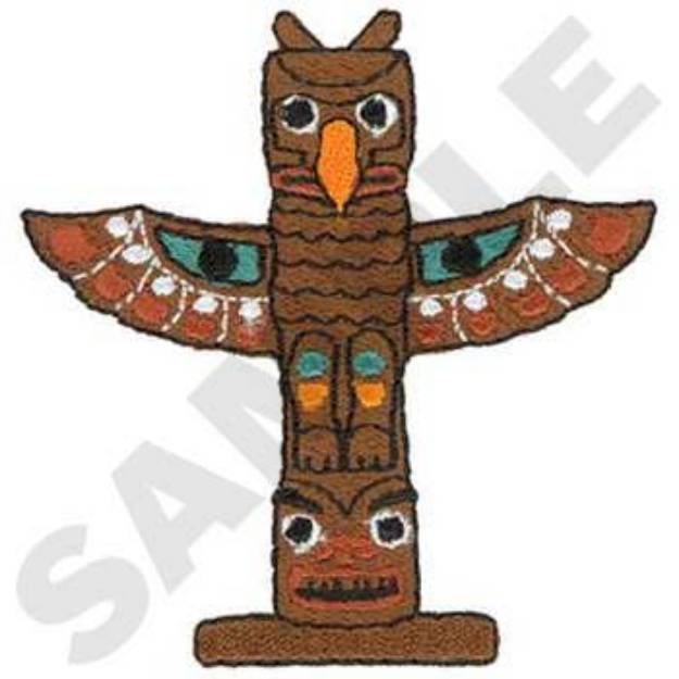 Picture of Totem Pole Machine Embroidery Design