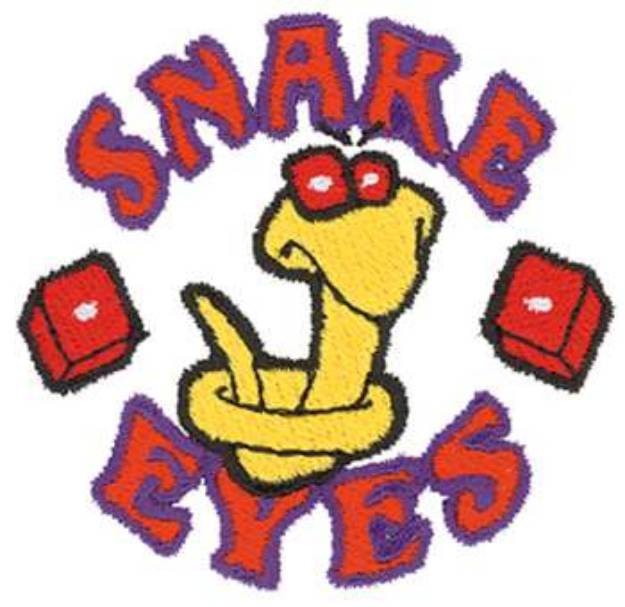 Picture of Snake Eyes Machine Embroidery Design
