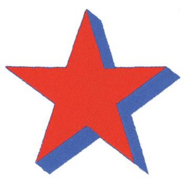 Picture of 3D Star Machine Embroidery Design