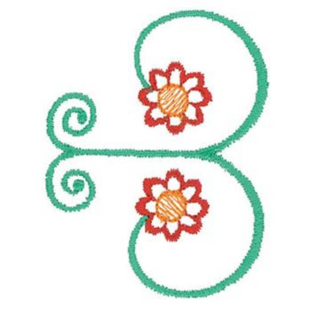 Picture of Floral Design Accent Machine Embroidery Design