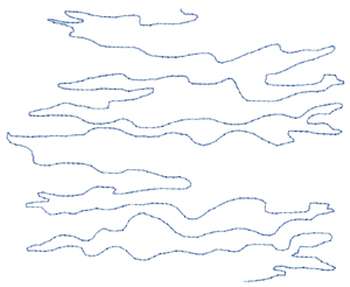 Waves Outline Machine Embroidery Design