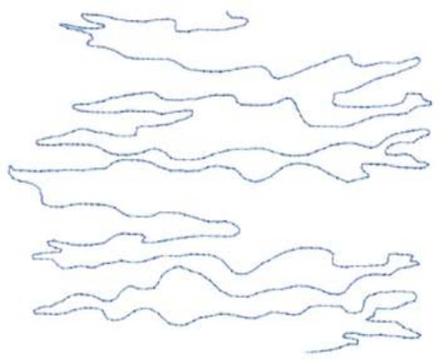 Picture of Waves Outline Machine Embroidery Design