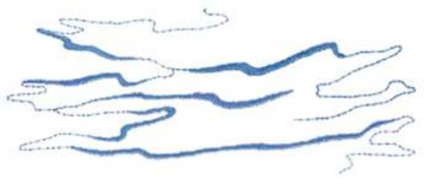 Picture of Waves Outline Machine Embroidery Design