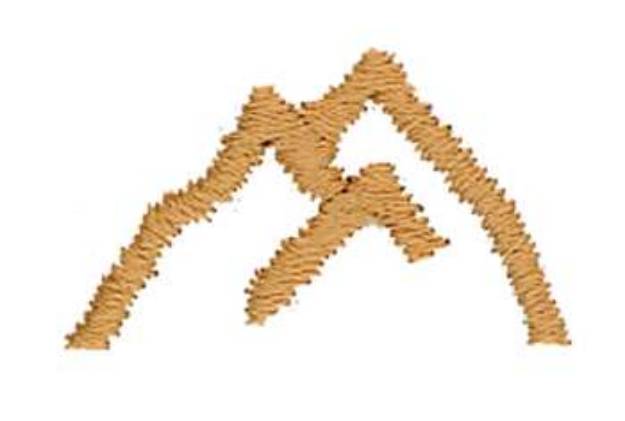 Picture of Mountain Outline Machine Embroidery Design