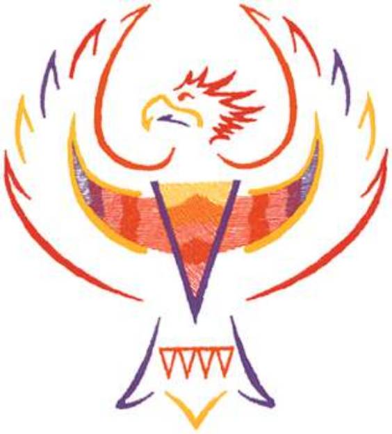 Picture of Large Thunderbird Machine Embroidery Design