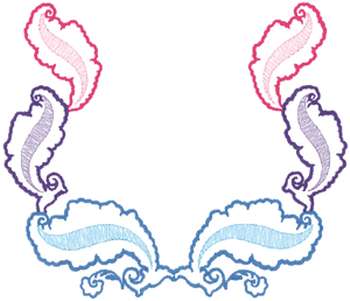 Scroll And Crest Wreath Machine Embroidery Design