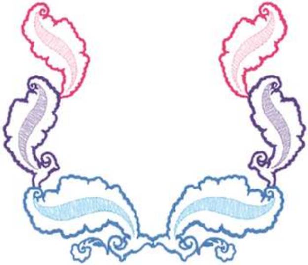 Picture of Scroll And Crest Wreath Machine Embroidery Design