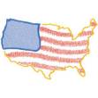 Picture of U S Flag Machine Embroidery Design