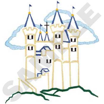 Castle Machine Embroidery Design