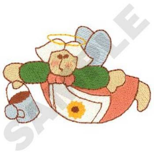Picture of Gardening Angel Machine Embroidery Design