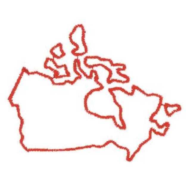 Picture of Canada Outline Machine Embroidery Design
