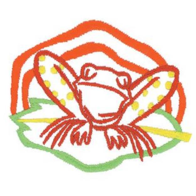Picture of Tree Frog Outline Machine Embroidery Design
