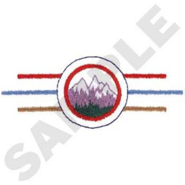 Picture of Mountains Logo Machine Embroidery Design