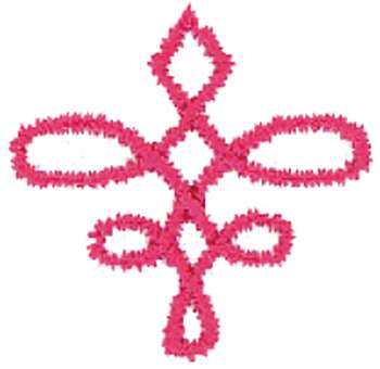 Pink Scroll Machine Embroidery Design