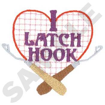 I Love Latch Hook Machine Embroidery Design