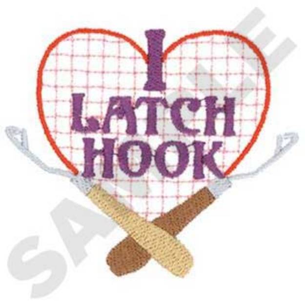 Picture of I Love Latch Hook Machine Embroidery Design