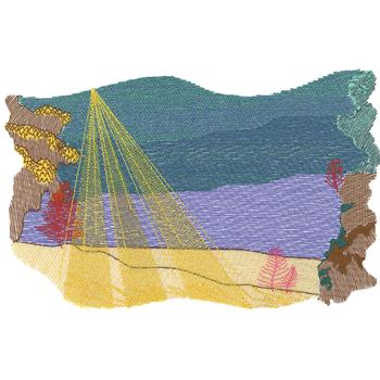 Ocean Background Machine Embroidery Design