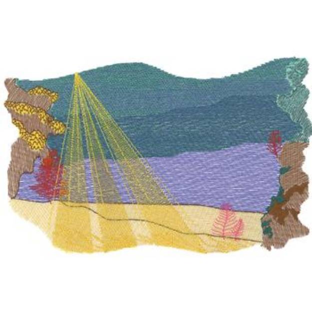Picture of Ocean Background Machine Embroidery Design