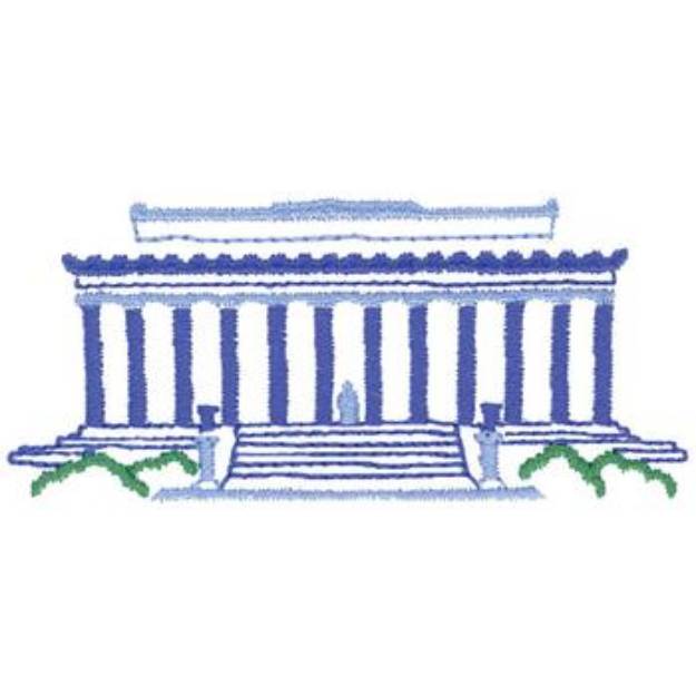 Picture of Lincoln Memorial Machine Embroidery Design