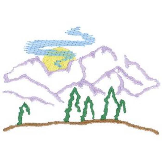 Picture of Mount Rainier Machine Embroidery Design