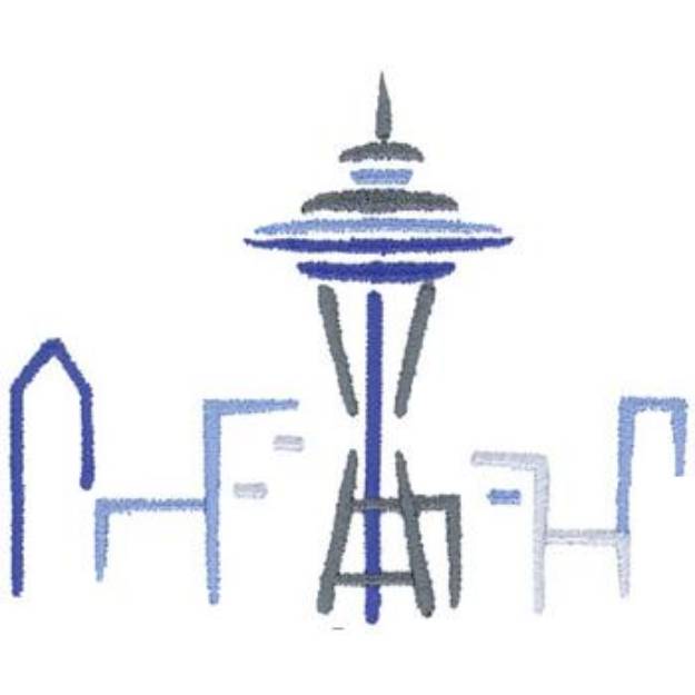 Picture of Seattle Skyline Machine Embroidery Design