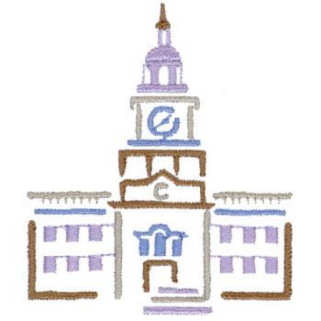 Picture of Independence Hall Machine Embroidery Design