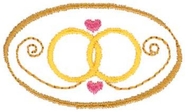 Picture of Wedding Ring Scroll Machine Embroidery Design